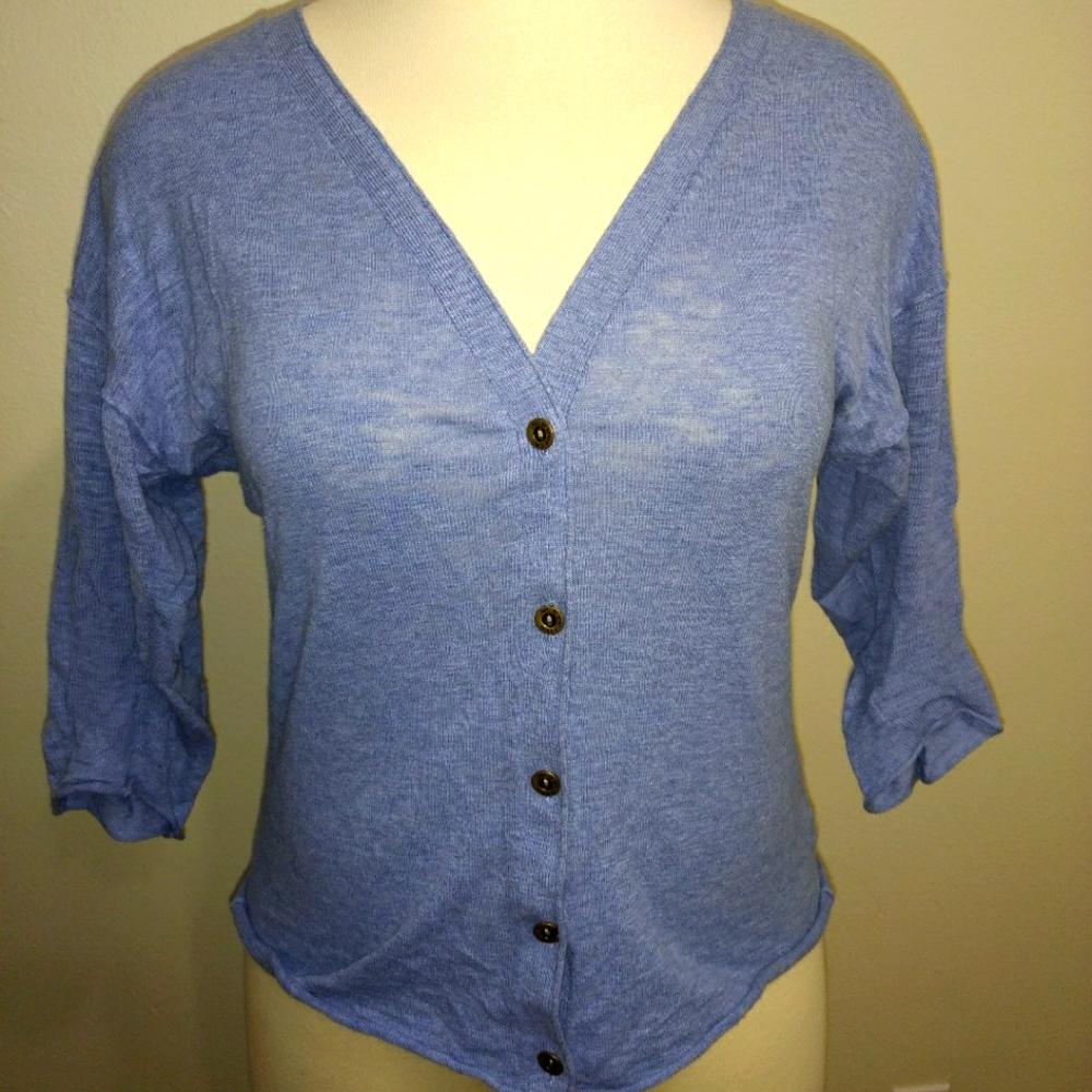 Heather blue 3/4 sleeve H&M cardigan - sz Medium